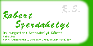 robert szerdahelyi business card